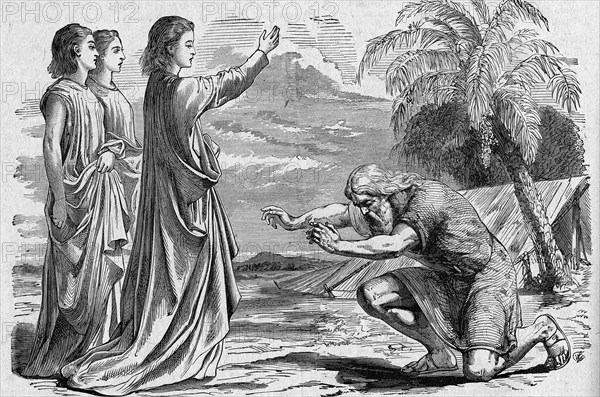 Abraham meets three angels