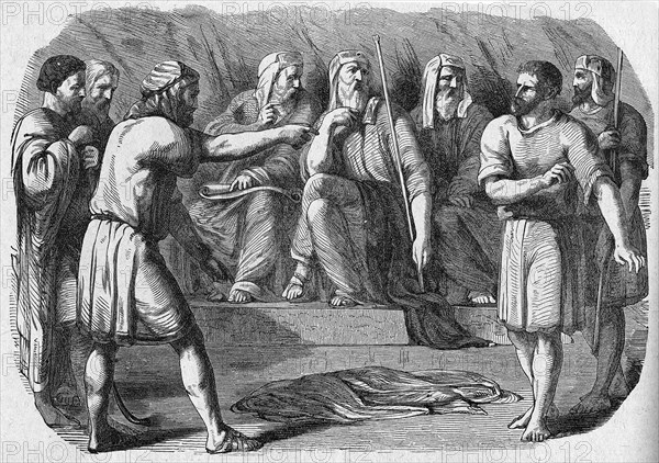The accused in front of the judge