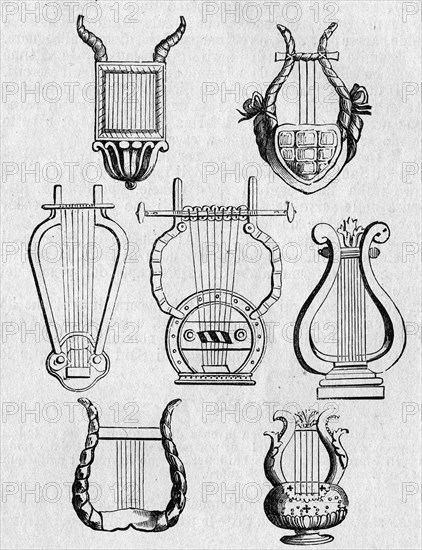 Religion The Holy Bible. Ancient arps and lyre