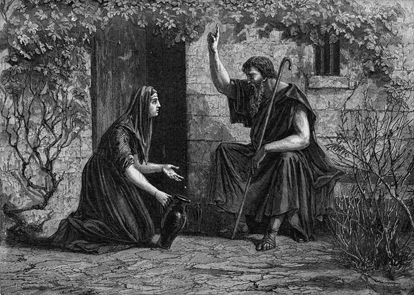 Religion The Holy Bible. Elijah ask for hospitality
