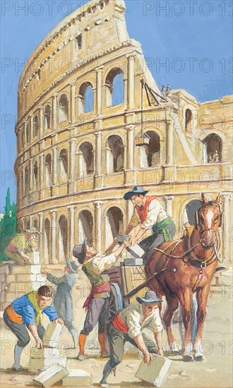 Creative illustration serial History of Rome The Roman antiquities stripped