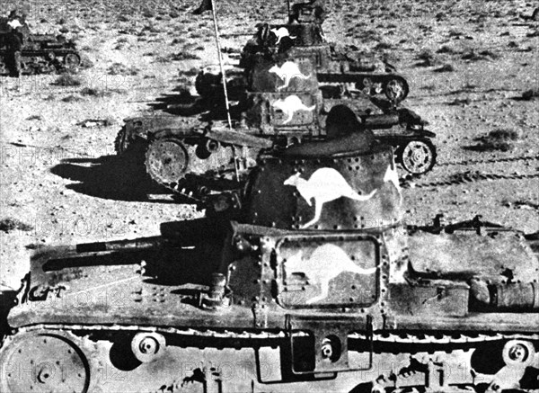 WWII World War II, the war in North Africa Italian tanks