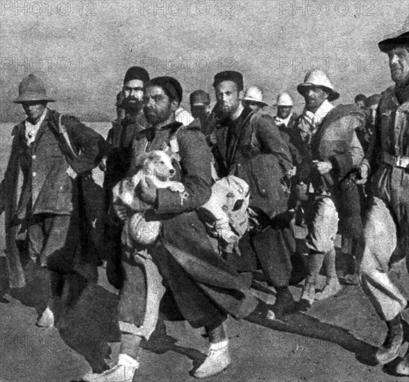 WWII World War II, the war in North Africa Italian prisoners