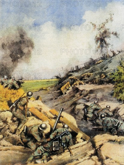 World War II - War in Italy 1943 Camouflaged Artillery