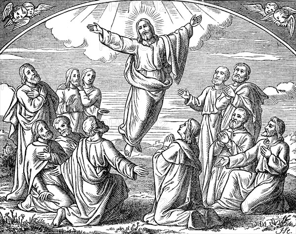 The Ascension Of Jesus Is The Departure Of Christ From Earth Into The Presence Of God. Christi Himmelfahrt