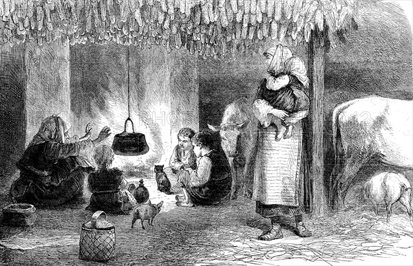 Interior Of An Ordinary Bulgarian Peasant Dwelling