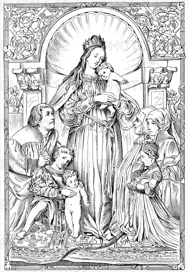 Adoration Of The Holy Mary With The Child