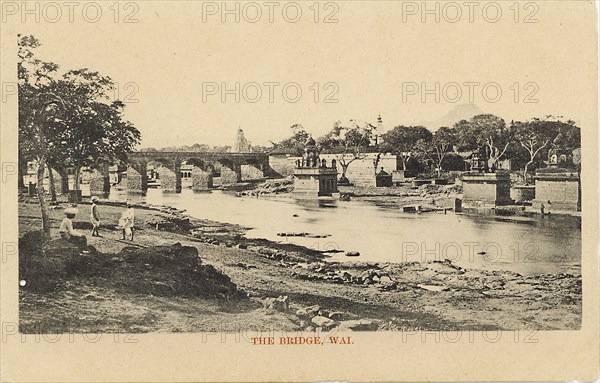An old view of the bridge in the Wai village Mid 20th century Village Wai near Sultanpur