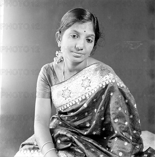 South Asian Indian women in silk saree