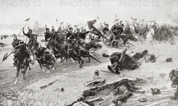 Cavalry charge at The Battle of Novara aka Battle of Bicocca