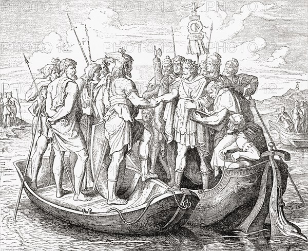 Meeting of the Roman Emperor Valens and the Visigothic King Athanaric on the Danube