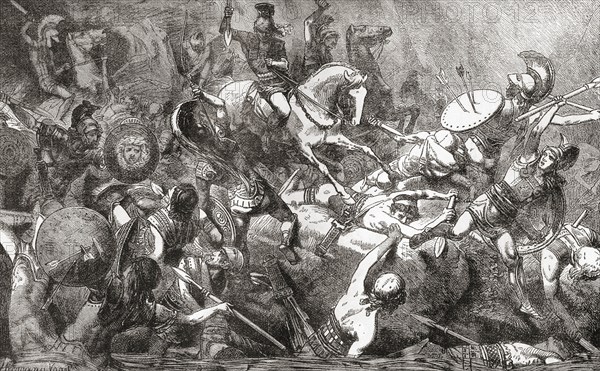 The destruction of the Athenian army in Sicily during the Sicilian Expedition