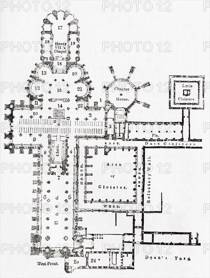 Plan of Westminster Abbey