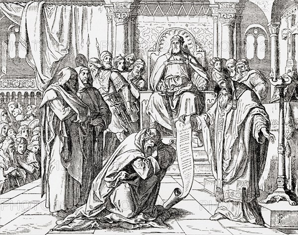 Louis the Pious at his palace of Attigny near Vouziers in the Ardennes in 822