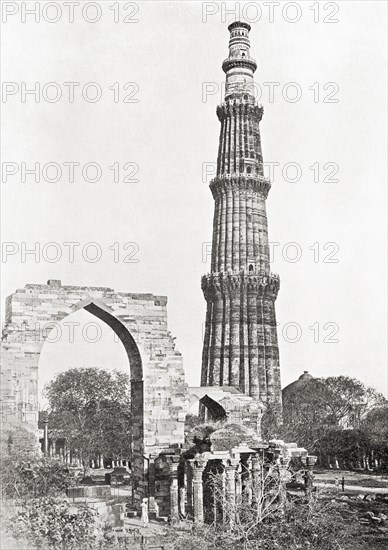 Qutub Minar is a minaret that forms part of the Qutb complex