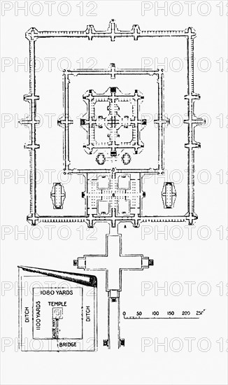 Floor plan of the Wat Phra Mahathat Woramahawihan