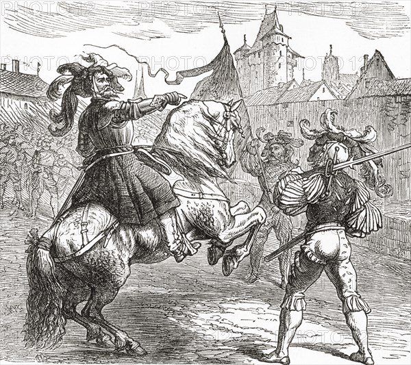 Georg von Frundsberg instructing German Landsknechts aka Landsknechte