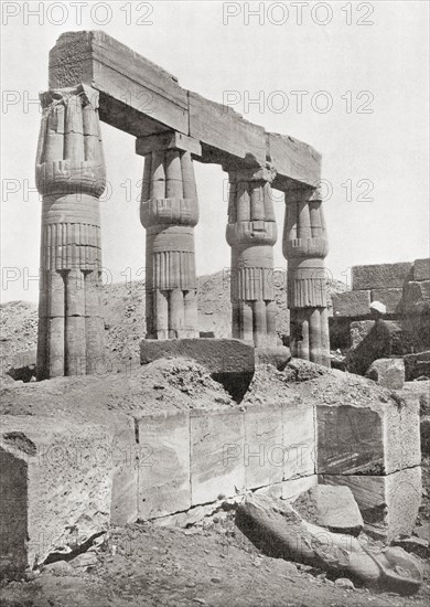 Columns in the Temple of Thutmose III aka Thutmosis