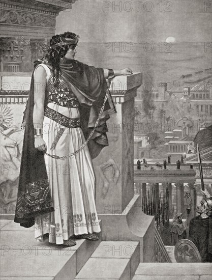 Zenobia's last look upon Palmyra after being defeated by Aurelian in 272 AD