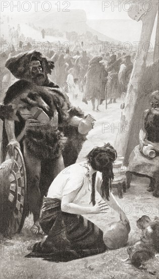 Celtic pottery workers during the Bronze Age