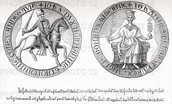 The seal of King John to the agreement with the barons