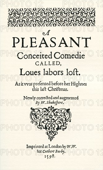 After the earliest title-page bearing Shakespeare's name