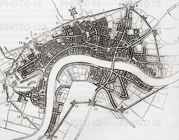 Plan of the city and suburbs of London