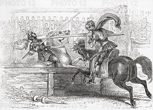 Bertrand du Guesclin at a jousting tournament