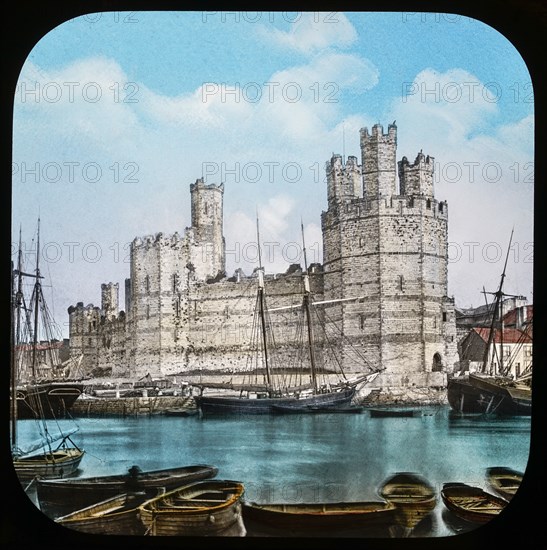 Magic Lantern slide circa 1900 hand coloured