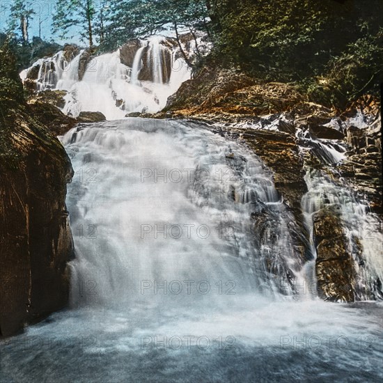 Magic Lantern slide circa 1900 hand coloured