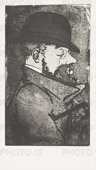 Portrait of Toulouse-Lautrec by French artist Charles Maurin. Henri de Toulouse-Lautrec