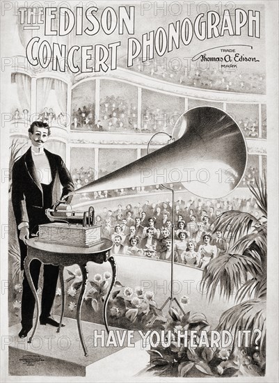 Advertisement for The Edison Concert Phonograph from 1899.