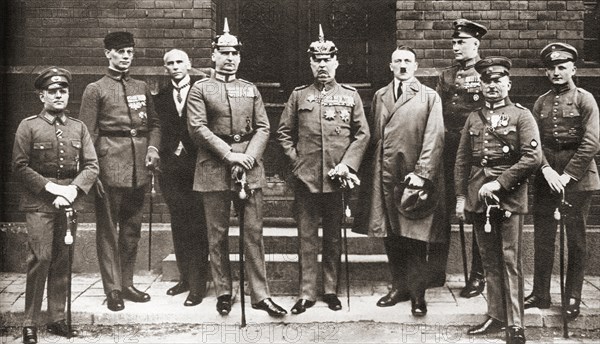 The defendants in the Munich Putsch trial aka Beer Hall Putsch of 1924