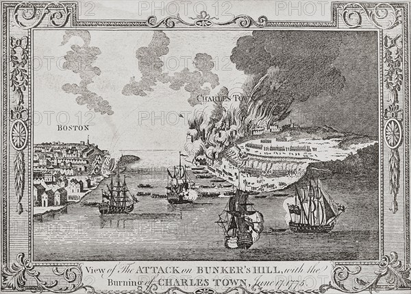 The attack on Bunker Hill and the burning of Charlestown