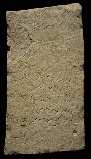 Tombstone with inscription in Levantine Iberian language and scripture, 3rd century BC