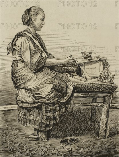 Tagalog woman elaborating cigars