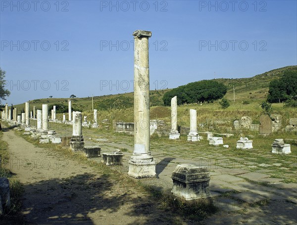 Via Tecta or Via Sacra, flanked by porticos