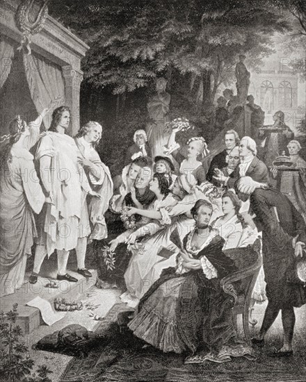 Engraving titled 'Goethe in Weimar'