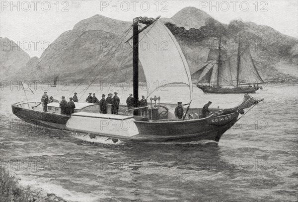 The first passenger paddle steamer