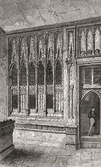 The lobby of the old House of Commons, Palace of Westminster,,
