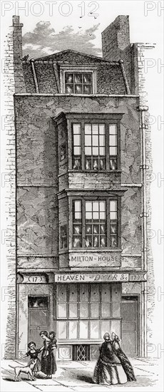 The house of John Milton in the Barbican