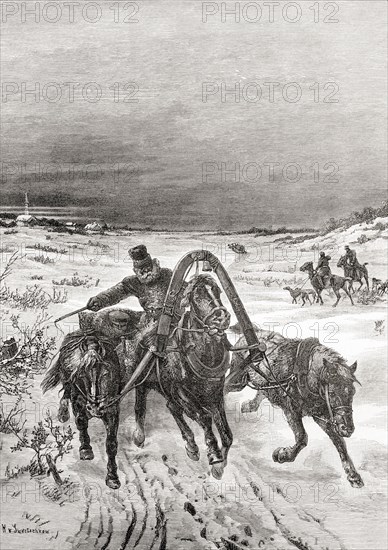 Russian sledging and coursing in the 19th century