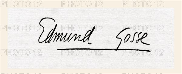 Signature of Sir Edmund William Gosse