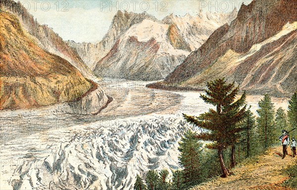 The Mer de Glace in the French Alps