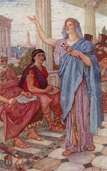 Synesius attends the lectures of Hypatia