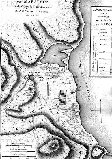 Marathon battle map ( ancient greece )