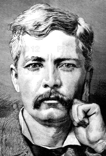 Henri morton stanley, english explorer and traveller, journalist with livingstone in africa 1876