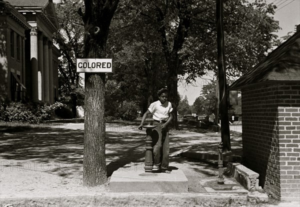 Drinking fountain on the county courthouse lawn, Halifax, North Carolina