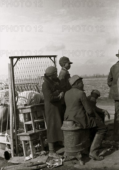 African American Evicted sharecroppers along Highway 60, New Madrid County, Missouri