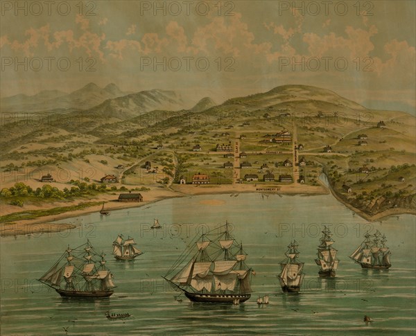 View of San Francisco, formerly Yerba Buena, in 1846-7. Before the discovery of gold